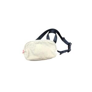 Lululemon Beige Mini Belt‎ Crossbody Bag Adjustable Black Strap Size S